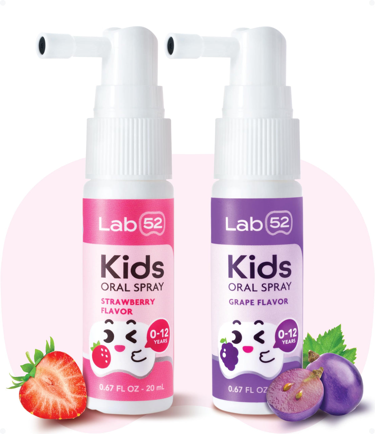 LAB52 Kids Oral Spray, Toothpaste Helper Fluoride Free, Xylitol Strawberry