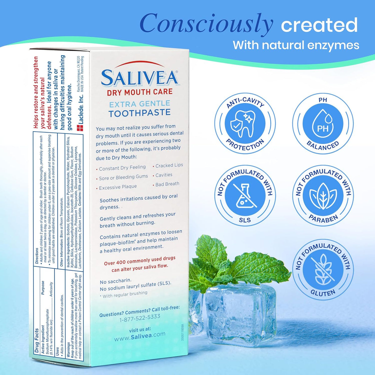Salivea Dry Mouth Relief Duo — Anticavity Toothpaste + Mouth Spray