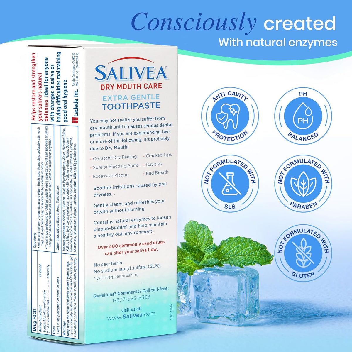 Salivea Dry Mouth Relief Duo — Anticavity Toothpaste + Relief Gel